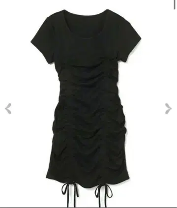MELT THE LADY 개더 T 원피스 BLACK