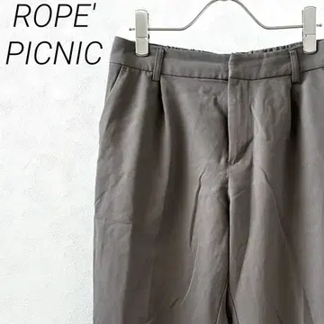ROPE' PICNIC 슬랙스 센터 프레스 포켓 부착 허리밴딩