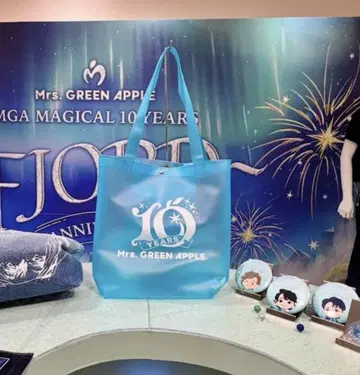 Mrs. GREEN APPLE 라이브 FJORD 귀여운 클리어 토트백