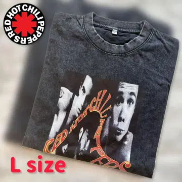 렛치리 밴드 티셔츠 빈티지 가공 L 밴딩 티셔츠 RHCP