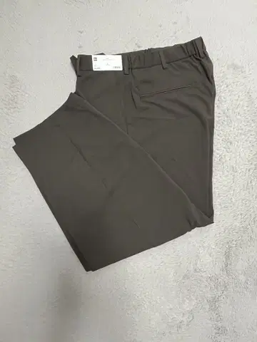 지유 배럴 레그 슬랙스 다크 브라운 L