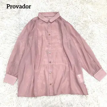 Provador 스파클링 쉬폰 셔츠 튜닉 QVC 핑크 LL