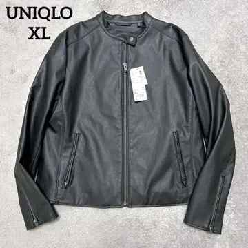 블랙 싱글 라이더 자켓 XL