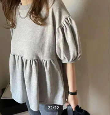 selectshop K 벌룬 하프 슬리브 풀오버