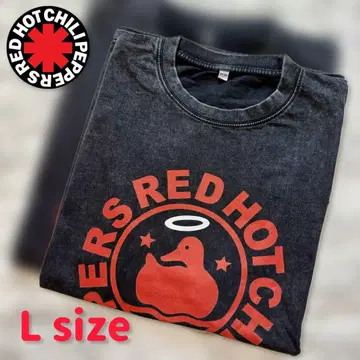 렛치리 밴드 티셔츠 빈티지 가공 L 반팔 밴 티 렛치리 ROCK