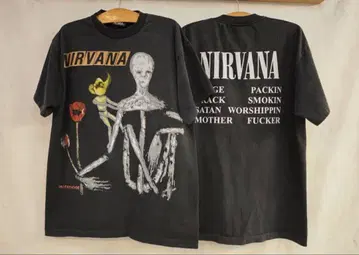 XL NIRVANA 그래픽 티셔츠 블랙