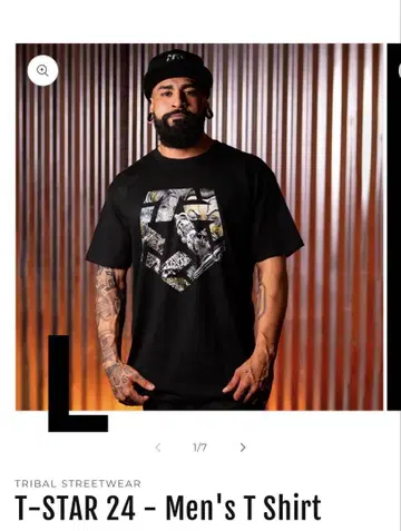 TRIBAL STREETWEAR T-STAR 24 남성용 티셔츠