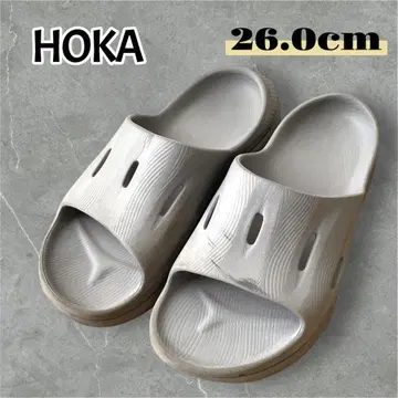 호카 HOKA 오라 리커버리 샌들 그레이 약 26.0cm