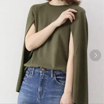 스픽 앤 스팬 레이온 스트레치 프렌치 풀오버 올리브