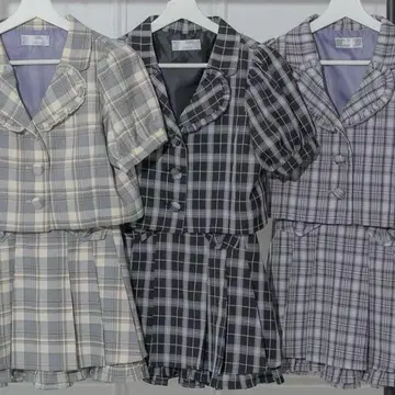 pium 셋업 블랙 체크