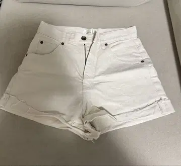 시루무린 데님 숏 팬츠 아이보리
