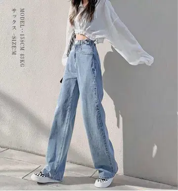여성 데님 팬츠 청바지 스트레이트 팬츠