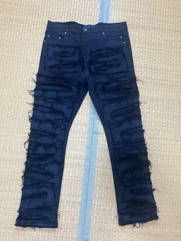 9TEEN8IGHT 나인틴 에이트 프린지 블랙 데님 빵 L 블랙