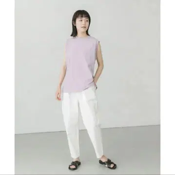 컬러 테이퍼드 팬츠 / kagure 화이트