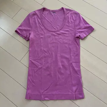 핑크 라운드넥 티셔츠 미국제