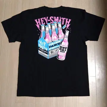 HEY-SMITH 맥주 디자인 티셔츠 블랙