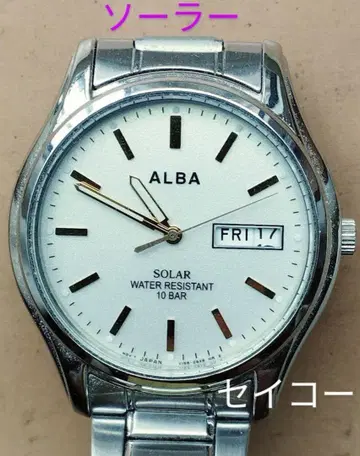AW42 세이코 알바 솔라 시계 작동 제품 요일 및 날짜 표시