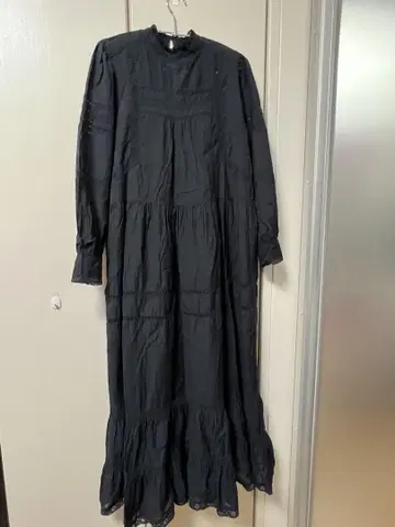 카사플라인 롱 레이스 드레스 블랙