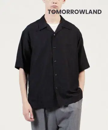 TOMORROWLAND 샌드 워시 비에라 오픈 카라 셔츠