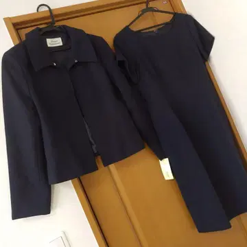 택 포함 새상품 자켓 원피스 네이비 11AR