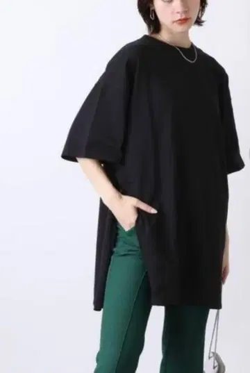 택 포함 새상품 JEANASIS 키노우원 사이드 슬릿 BIG T 반팔