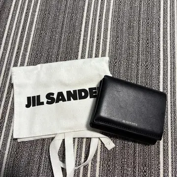 JIL SANDER 3단 폴더형 지갑 블랙 수납 가방 포함 가격 인하