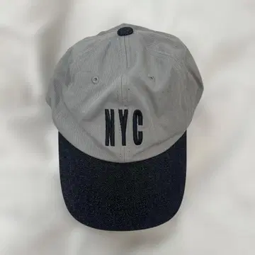 NYC 자수 그레이 캡