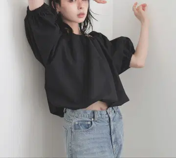 볼륨 오프숄더 블라우스