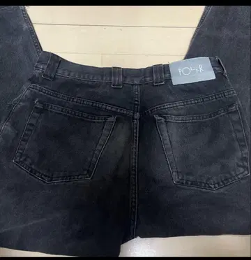 PORLAR 93!DENIM 블랙 스트레이트 데님