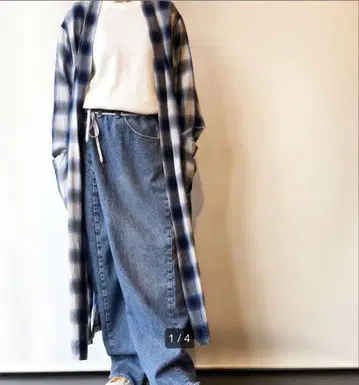 PHEENY 체크 가운 셔츠