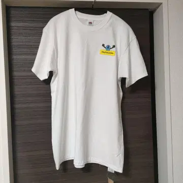 Fruit of the Loom 퍼펫 스넛 티셔츠 자수 노랑