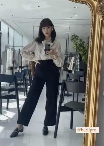 헤르립토 슈퍼 하이 웨이스트 트윌 팬츠