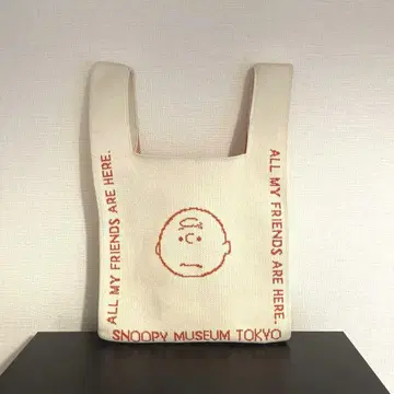 스누피 뮤지엄 니트 에코백