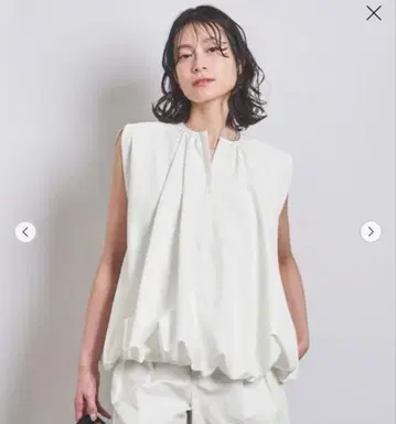 UNITED ARROWS 벌룬 케이프 슬리브 블라우스