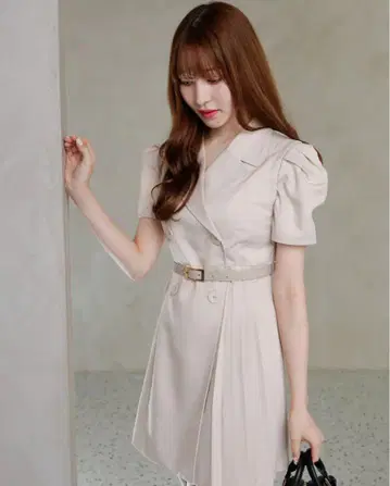 LIP SERVICE 사이드 플리츠 2way 자켓 원피스