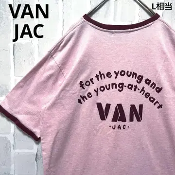 VAN JAC 반자켓 링거넥 티셔츠 M 빅 로고 반팔