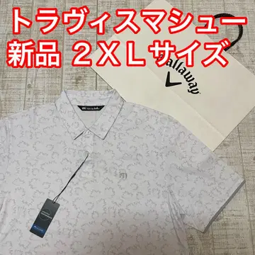 새상품 트래비스 매튜 반팔 셔츠 올 패턴 화이트 2XL 사이즈