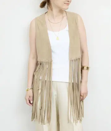 택 포함 새상품! 두지엠 클라세 FRINGE GILET 프린지 베스트