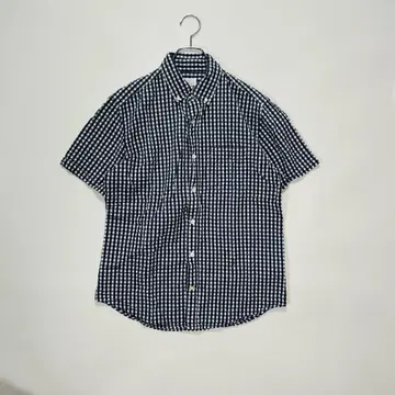 새상품급 GAP 갭 시어서커 반팔 셔츠 깅엄 체크 네이비