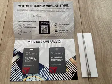 DELTA PLATINUM MEDALLION 네임택 메탈 2장 세트