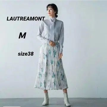 LAUTREAMONT 플라워 프린트 플리츠 스커트 세탁기 사용 가능 38