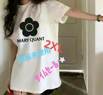 MARY QUANT 화이트 티셔츠 2XL 사이즈