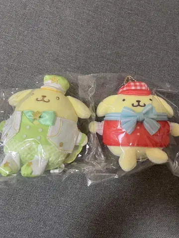 새상품 딸기 신문 해피 발렌타인 폼폼푸딩 마스코트 봉제 인형