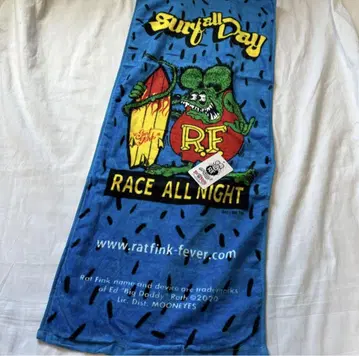 래트 핀크 RAT FINK 페이스 타월 새상품 면100% 서핑