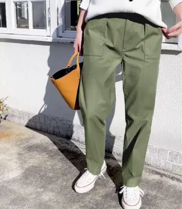 Spick & Span 백 새틴 이지 카고 팬츠