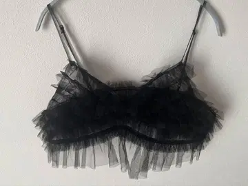 Tulle Frill sheer 뷔스티에