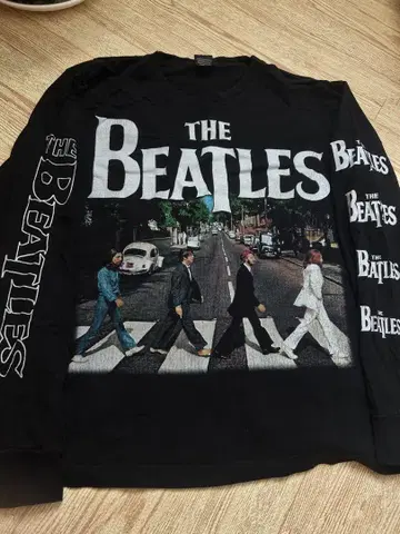 THE BEATLES 애비 로드 티셔츠 블랙