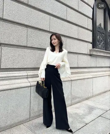 anuans 센터 프레스 마린 팬츠 (블랙)