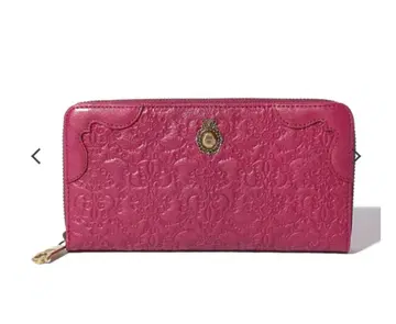 ANNA SUI 빈티지 로즈 장지갑 라운드 지퍼