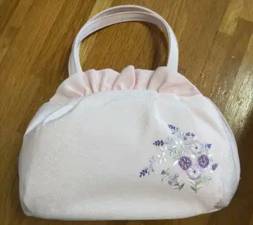 꽃무늬 자수 핑크 기모노 가방